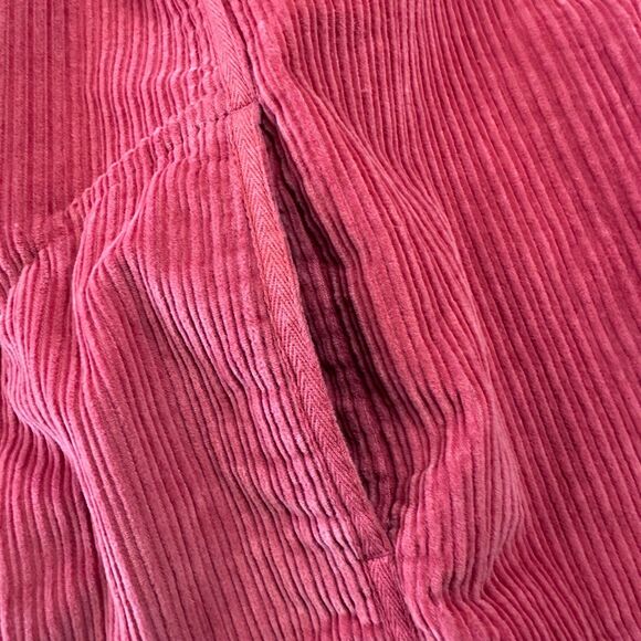 d&co Corduroy Vest Womens 1X Orange Zip Front Sleeveless Lightweight - Picture 2 of 6